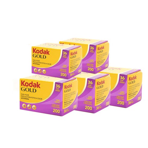 코닥필름 골드 200-36컷 컬러필름 네거티브 [코닥정품] 35mm 일반필름, 코닥 골드 200-36컷 5롤, 1개 코닥필름카메라
