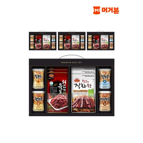 머거본 2024 추석 혼합형 육포 선물세트 635g 3+1, 선택/단일상품