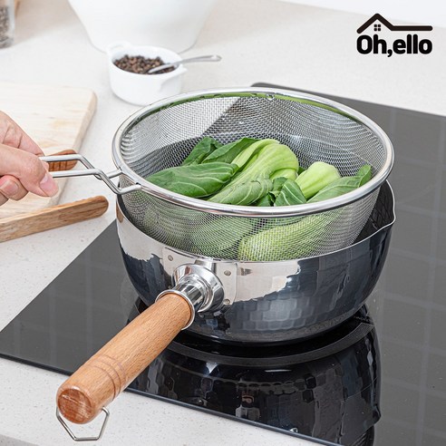 요리의 편리함과 우아함을 더하는 스텐 편수 냄비 채반 세트