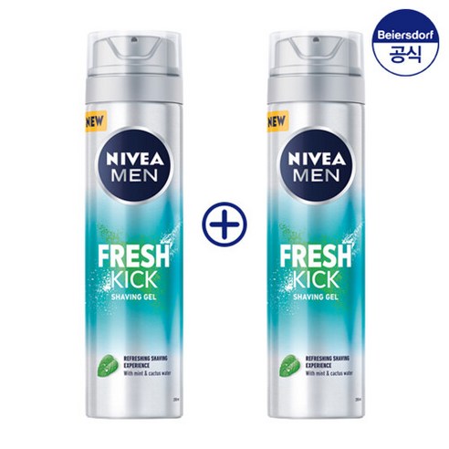 니베아 맨 프레시 킥 쉐이빙 젤 200ml X 2개, 상세페이지 참조 니베아쉐이빙젤 Best Top5 니베아 맨 프레시 킥 쉐이빙 젤 200ml X 2개, 상세페이지 참조 니베아쉐이빙젤 Best Top5