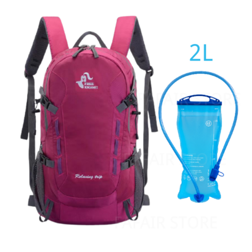 [LF] 40L 야외 가방 여행 방수 스포츠 배낭 대용량 다기능 배낭 트레킹 하이킹 캠핑 가방, 녹색