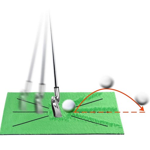 골프스윙매트 어프로치 퍼팅 연습 샷트래커 디봇식별 궤도교정기, 스윙매트