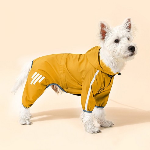 [아띠꼴로] 강아지 올인원 우비 애견 판초우비 반려견 레인코트 방수옷, 딥퍼블루