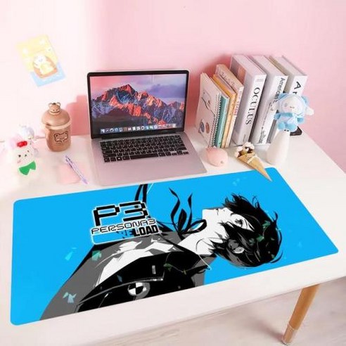 Game Mats Persona 3 Reload Mouse Pad Rubber mouse pad large animation esports game mat MS twodimensi, 49) BLACK10  900x400x2mm