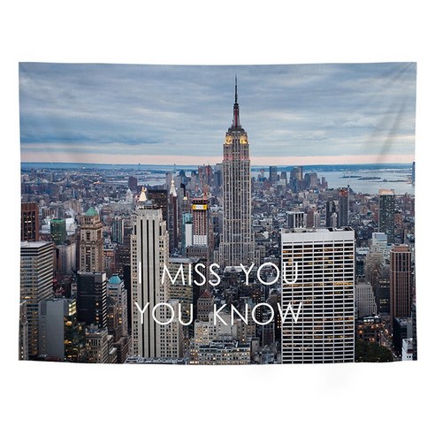 패브릭 포스터 캠핑 감성포스터 인테리어 장식, MISS YOU