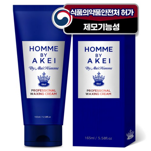 아케이 옴므 프로페셔널 올인원 제모 왁싱크림, 2개, 165ml