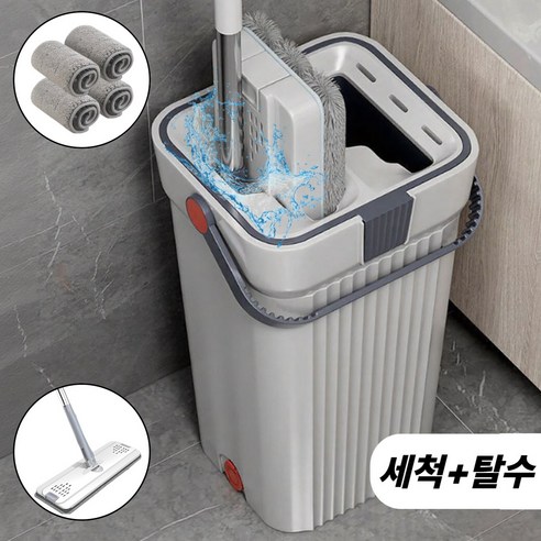 VIENR 살림의지혜 노터치 물걸레밀대 극세사 걸레 밀대걸레 풀세트, 1개
