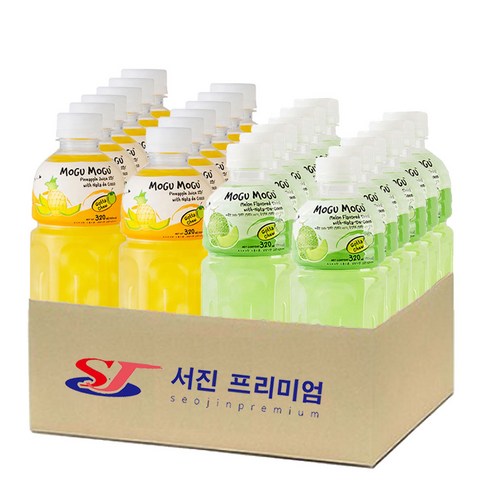 (서진프리미엄) 모구모구 2종혼합(파인애플+멜론) 320mlx24ea, 24개, 320ml