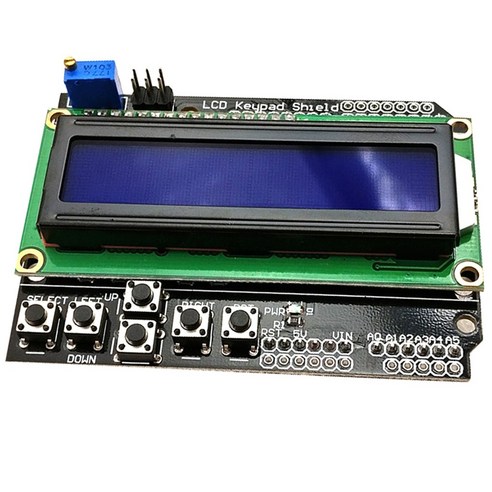 Ursmart LCD 키패드 실드 - 1602 LCD 디스플레이용 블루 스크린 블랙라이트 모듈, 100x60x10mm, 설명, 아크릴