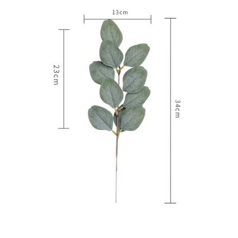 시뮬레이션 유칼립투스 나뭇잎 사진 촬영 장식 배경 소품 탁상 재료 스튜디오, 04 34cm Red