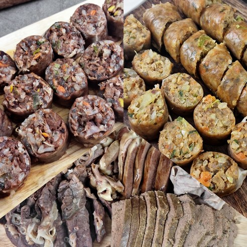 [식품의즐거움] 남도 전통방식 순대(토종+야채+모듬) 1kgx3 - 육포 | 쿠팡