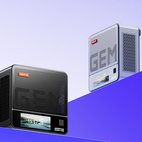 [ XC샵 ] AOOSTAR GEM12 /GEM12 PRO 미니PC AMD 7840HS 8845HS DDR5 MINIPC 데스크톱 독립형, GEM12-R7 7840HS, 표준시스템[메모리/하드디스크 X랜카드 포함]