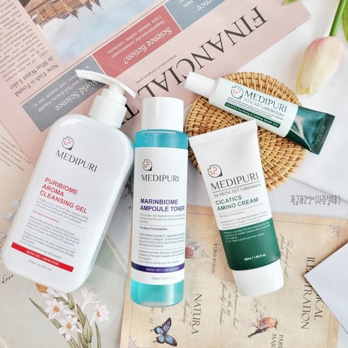 사춘기 여드름 피부의 필수품: 메디퓨리 기초 화장품 4종 세트