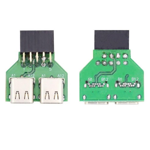 Xiwai 10Gbps Type-E IDC 소켓 USB 3.1 전면 패널 헤더에서 USB 3.0 20핀 헤더 연장 어댑터 ...