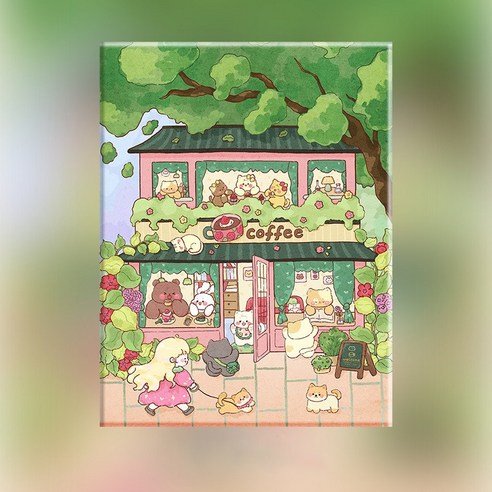 피포페인팅 DIY 명화그리기 유화 그림 그리기 아크릴화 30*40cm, 20타입, 1개