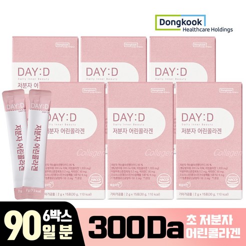 동국헬스케어홀딩스 데이디 300달톤 저분자 어린 콜라겐 15p, 30g, 6개