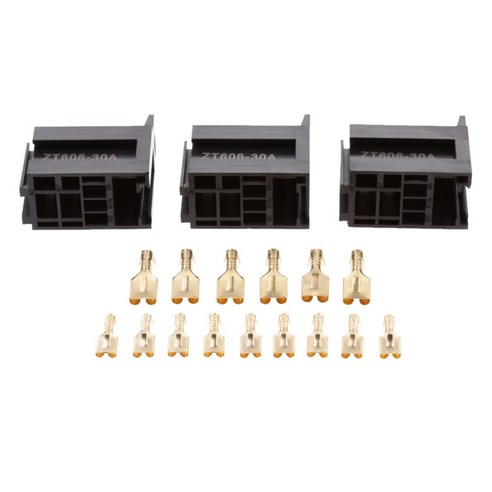 GHSHOP 3 세트 자동차 30A 5Pin 릴레이 소켓 홀더 6.3mm 4.8mm 터미널 하네스, 설명, 블랙