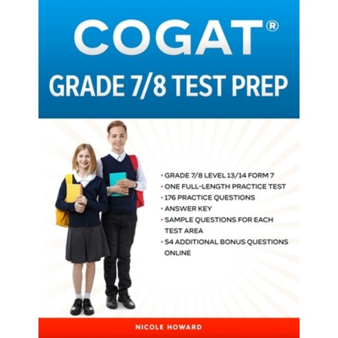 (영문도서) Cogat(r) Grade 7/8 Test Prep: Grade 7/8 Level 13/14 Form 7 One Full Length Practice Test 17... Paperback, Independently Published, English, 9798456533906