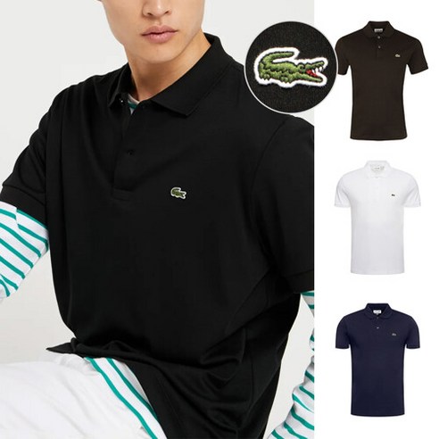 라코스테 남성 여성 저지 카라 반팔 티셔츠 DH2050