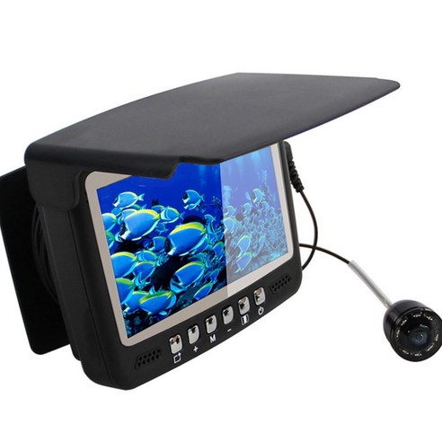 Xzante 수중 비주얼 어군 탐지기 HD 카메라 낚시 카메라 15미터 케이블 EU 플러그가 있는 4.3인치 스크린, 1개, 검은 색