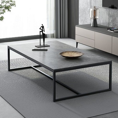 세련된 공간 연출: 심플 모던 스퀘어 거실 테이블