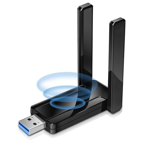 무선 네트워크 카드 1300Mbps USB 와이파이 어댑터 듀얼 밴드 2.4G 5G USB 3.0 네트워크 어댑터 PC 노트북 Windows, 보여진 바와 같이, 하나