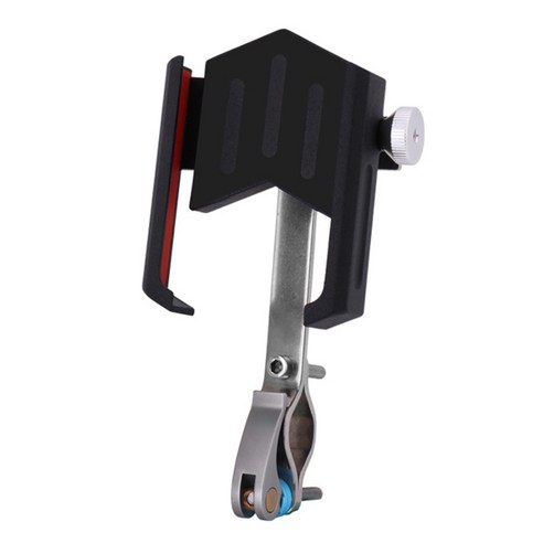 Retemporel 360도 용 범 자전거 알루미늄 합금 오토바이 핸들 바 전화 홀더 스탠드 마운트 아이폰 기장 삼성-B, 블랙 & 레드