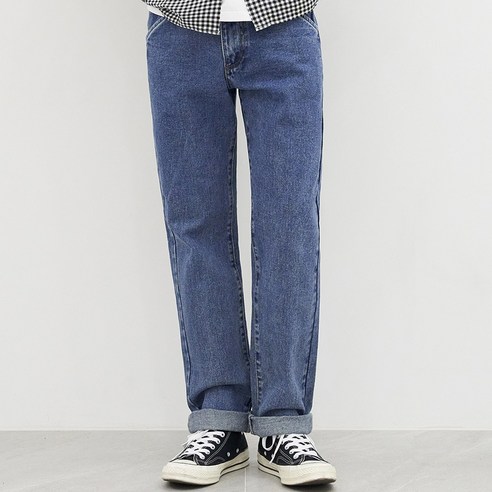 디벨로 남자 세미 와이드 롱 워싱 데님 팬츠 청바지는 할인 가격과 무료 배송으로 인기 상품