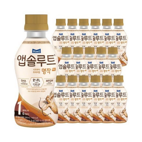 (매일)리뉴얼 앱솔루트 명작 액상 2FL 분유 1단계 0~6개월 200ml 24입 (니플미포함) none 섬네일