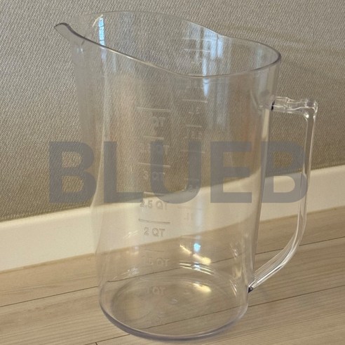 블루비 PC 계량컵 업소용 가벼운 계량컵 플라스틱 비커 4리터, 4000ml, 1개