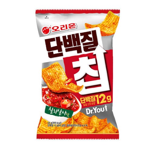 오리온 닥터유 단백질칩 칠리살사맛, 5개, 60g