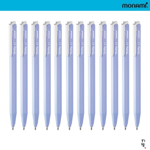 모나미 트리피스 유성볼펜 0.5 0.7 1.0mm 1타 12자루 삼각볼펜 휴대 용이, 12개, 0.7mm 블랙(파스텔 바이올렛)