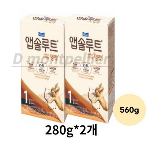 앱솔루트 프리미엄 명작 분유 1단계, 560g, 3개