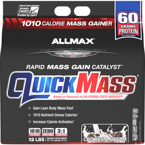 Allmax 퀵매스 래피드 매스 게인 카탈리스트, 1개, 5.44kg