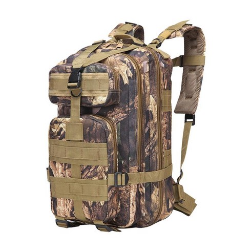 야외 배낭 여행 남자를 위한 튼튼한 하이킹 책가방 30L 여행 Haversack 배낭, 메이플 리프 카모, 43x24x20cm, 옥스포드 천