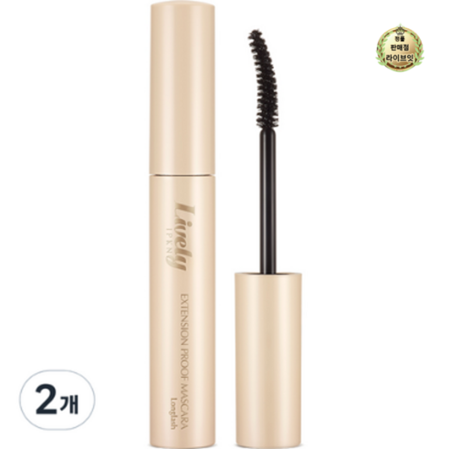 입큰 라이블리 익스텐션 프루프 롱래쉬 마스카라, 블랙, 1개