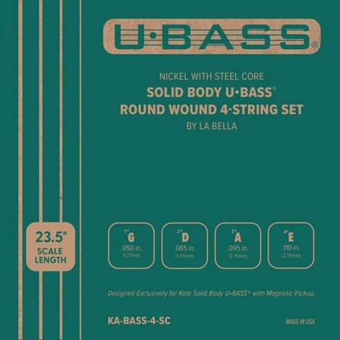 칼라 니켈 스틸 코어 솔리드 바디 U•BASS 라운드 와운드 4현 세트 라 벨라 제조 U•BASS와 마그네틱 픽업 호환 - 우쿨렐레스트링 | 쿠팡