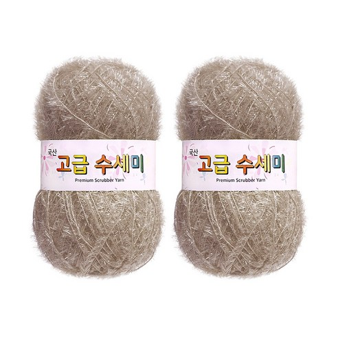 울클럽 별꽃수세미 만들기 DIY 고급수세미실 80g 2볼세트, 128베지밀