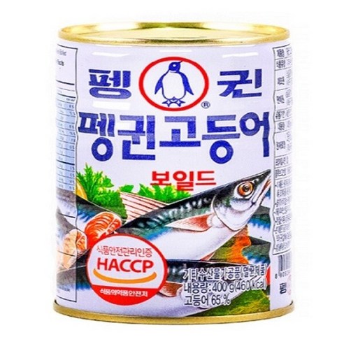 펭귄고등어400g국산/통조림/간편한/무료배송, 8개, 400g