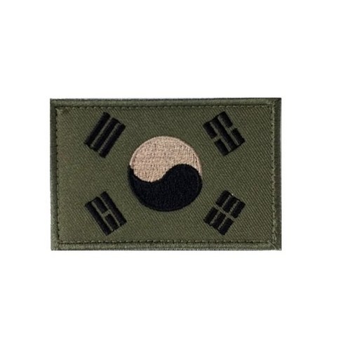 보급형 벨크로 태극기 국방색 와펜 군인군대가방 패치, 1개 밸크로패치 보급형 벨크로 태극기 국방색 와펜 군인군대가방 패치, 1개 밸크로패치
