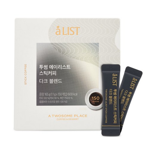 투썸플레이스 에이리스트 스틱커피 다크 블렌드, 150개입, 1개