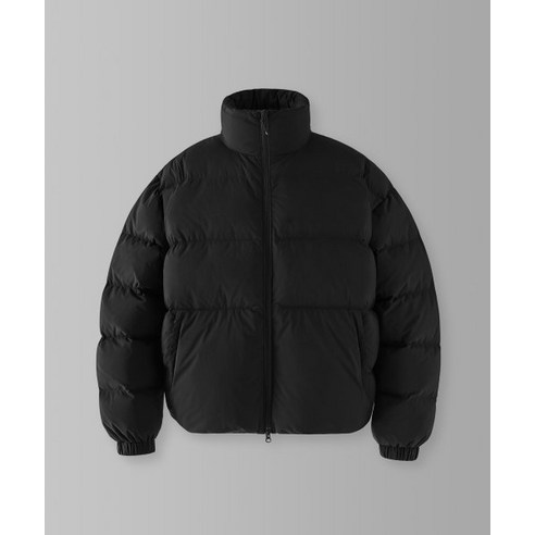 LAFUDGESTORE 덕다운 미니멀 푸퍼 숏패딩_Black 230009