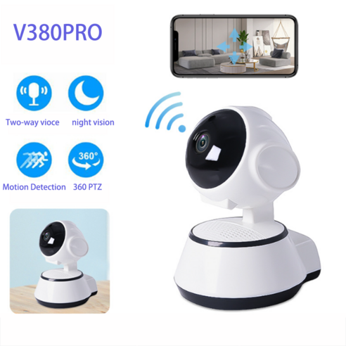 V380pro 1080P IP 베이비 모니터 소형 360 Wifi 카메라 자동 추적 양방향 오디오 모션 감지 원격 보안 실내