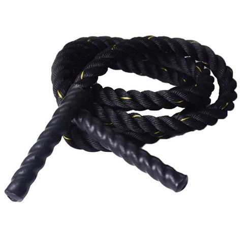 2.8/3m X 2.5cm 무거운 가중 점프 로프 가중 Jumprope 운동 밧줄, 블랙 기타, 폴리 에스터