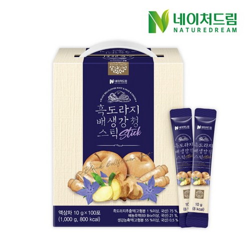 [네이처드림] 흑도라지 배 생강 청 스틱 100포 1박스