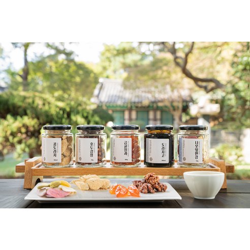 [고급선물] 처음한과 정과선물세트 호두강정+콩도라지+나뭇잎편강(오색편강) 3구 수제 명절선물세트