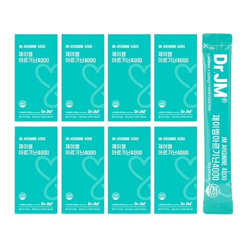 제이엠 아르기닌 4000mg / 15포, 300g, 8개