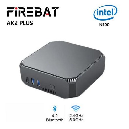 N100 미니 FIREBAT AK2 플러스 인텔 듀얼 밴드 WiFi5 BT42 데스크탑 게이밍 컴퓨터 게이머 16GB 512GB, 없음, 없음, 2) N100 16GB 512GB