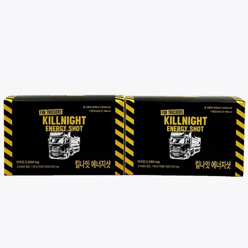 킬나잇 에너지샷 카페인 220mg 제로 슈거 에너지드링크, 18개, 0.495l