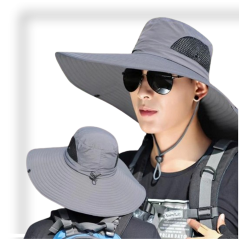 [디어제이] 시원한 메쉬 사파리 모자 생활 방수 작업 모자 DJ-K7, 차콜